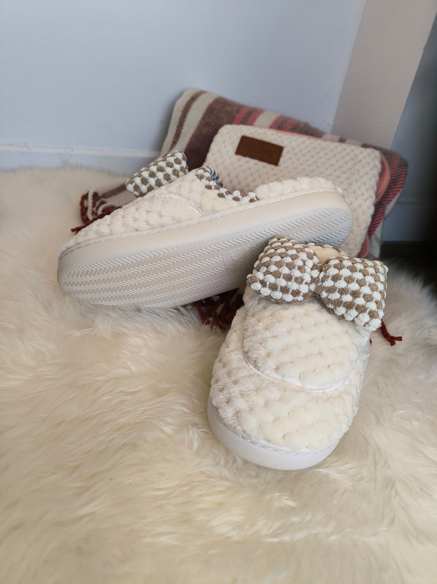 323 Chaussons+ bouillotte Anna  blanc