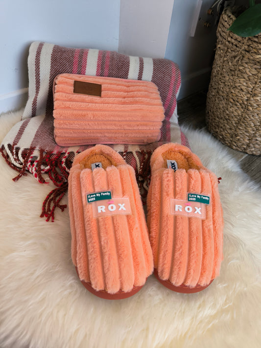 321 Chaussons+ bouillotte Clara orange